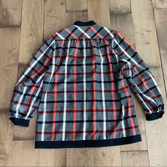 Givenchy en Plus Plaid Button Down Blouse Shirt - Picture 2 of 5